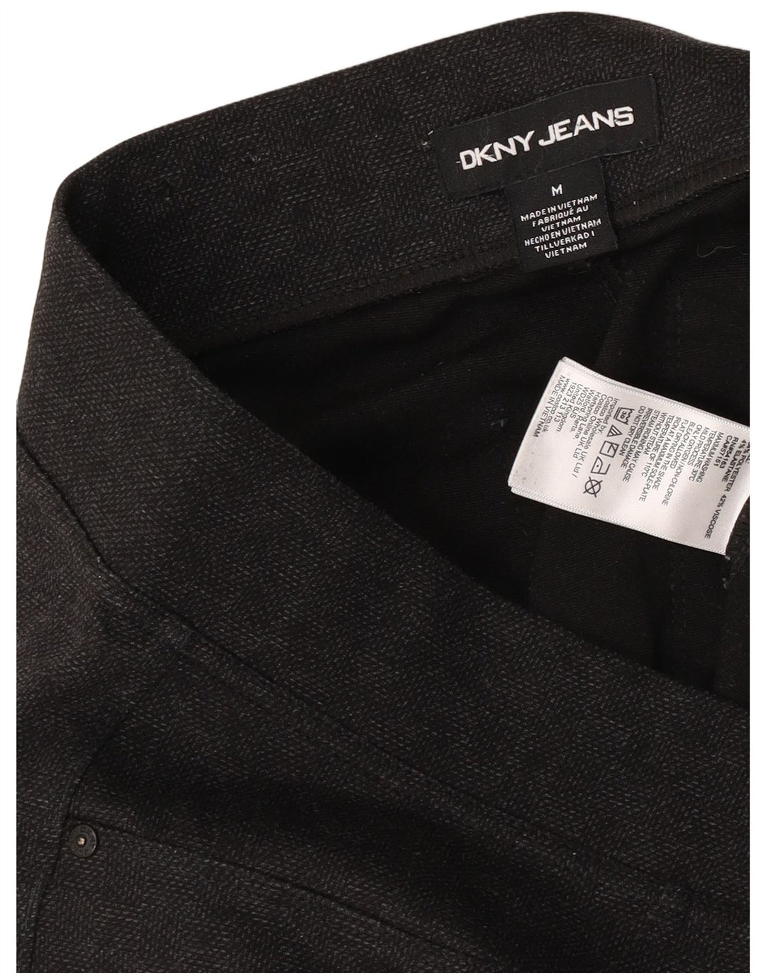 Dkny Γυναικείο Skinny Casual Παντελόνι Medium W30 L28 Grey Check Polyester
