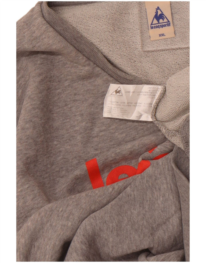 LE COQ SPORTIF Ανδρικό γραφικό φούτερ Jumper 2XL Γκρι βαμβακερό