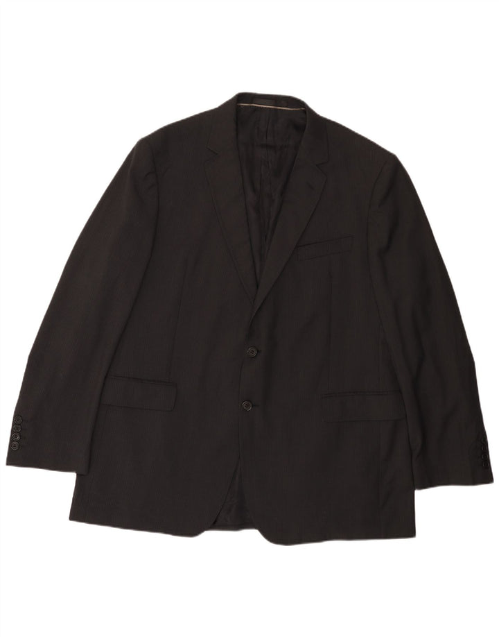 MARKS & SPENCER Ανδρικό σακάκι blazer 2 κουμπιών UK 38 μέτριο μαύρο ρίγες