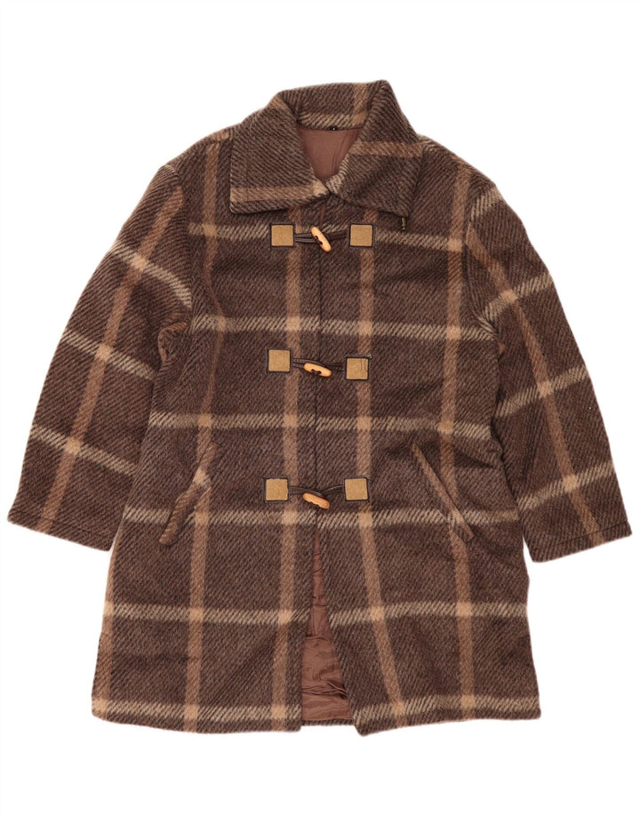 VINTAGE Γυναικείο παλτό Duffle US 1 XS Καφέ μαλλί