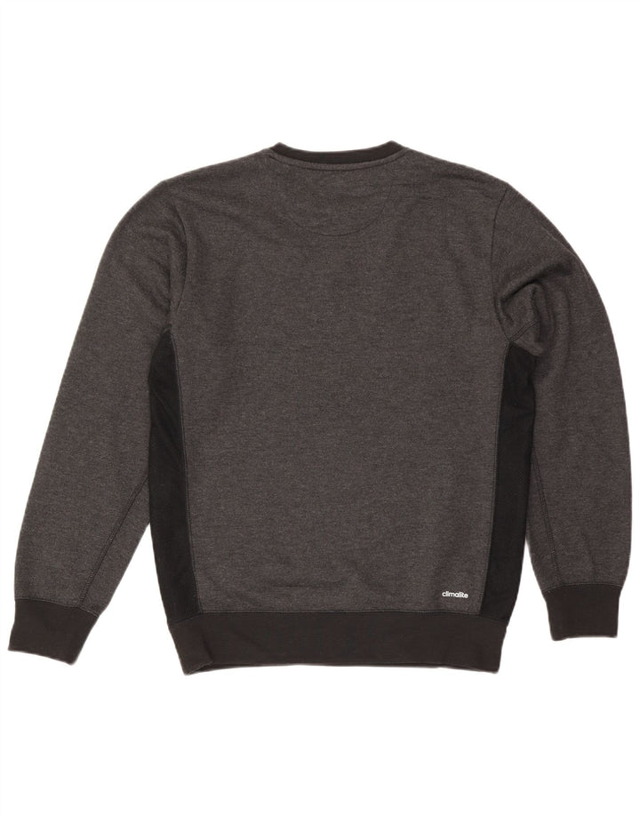 Ανδρικό γραφικό φούτερ Adidas Climalite Jumper Small Grey Colourblock