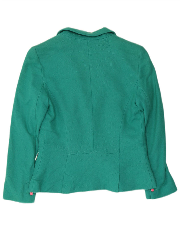 Zara Γυναικείο Μπουφάν blazer Crop 2 Button UK 12 Medium Green Cotton