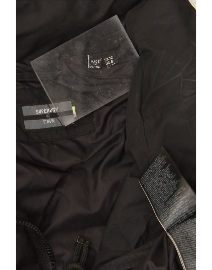 SUPERDRY Γυναικείο παλτό UK 12 Μεσαίου Μαύρου Πολυεστέρα