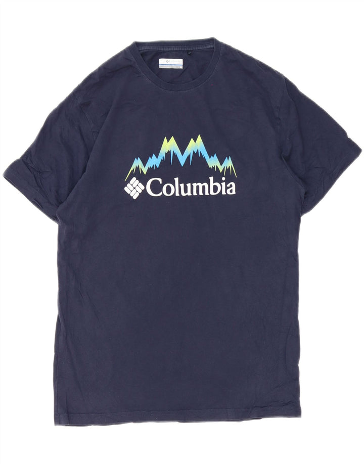 Ανδρικό γραφικό T-Shirt Columbia Top μεσαίο ναυτικό μπλε βαμβακερό