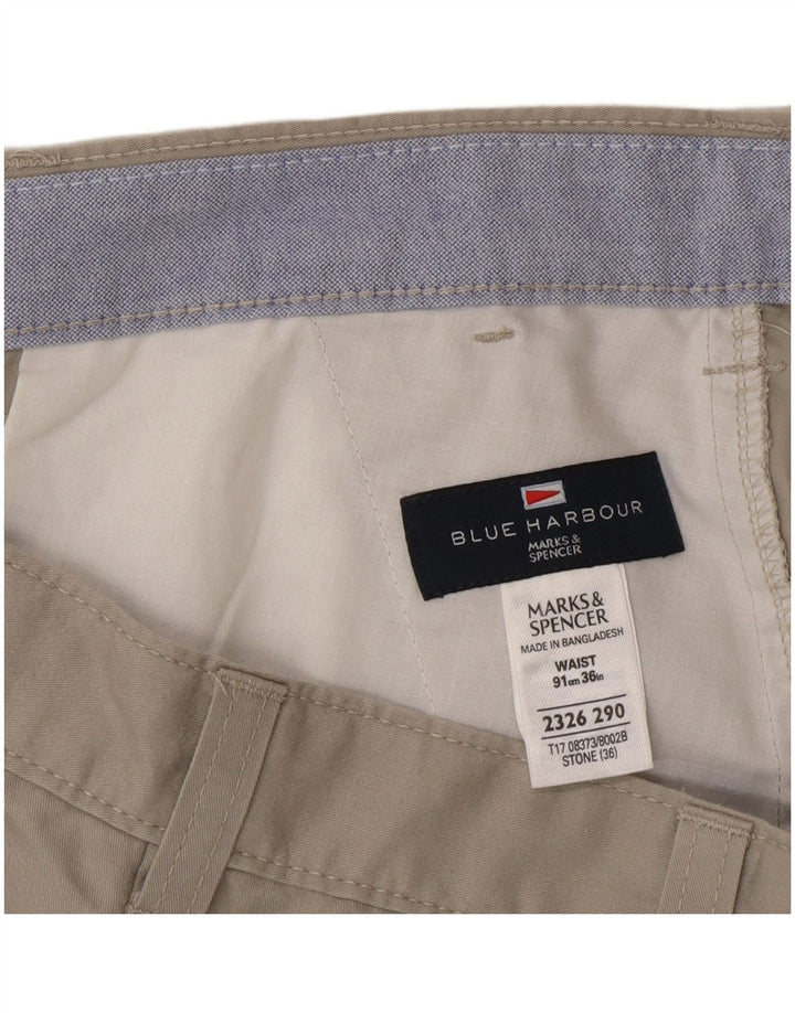 Marks & Spencer Ανδρικό Σορτς Chino Σορτς Μπλε Harbour W36 μεγάλο γκρι βαμβακερό