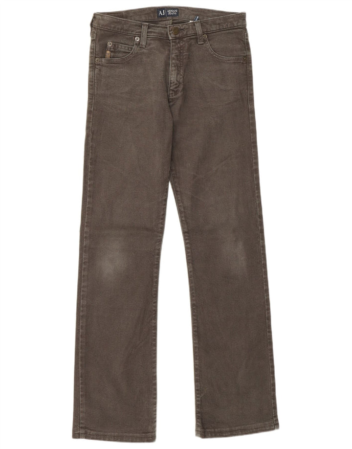 ARMANI Γυναικείο τζιν ίσιο W26 L29 Χακί βαμβακερό