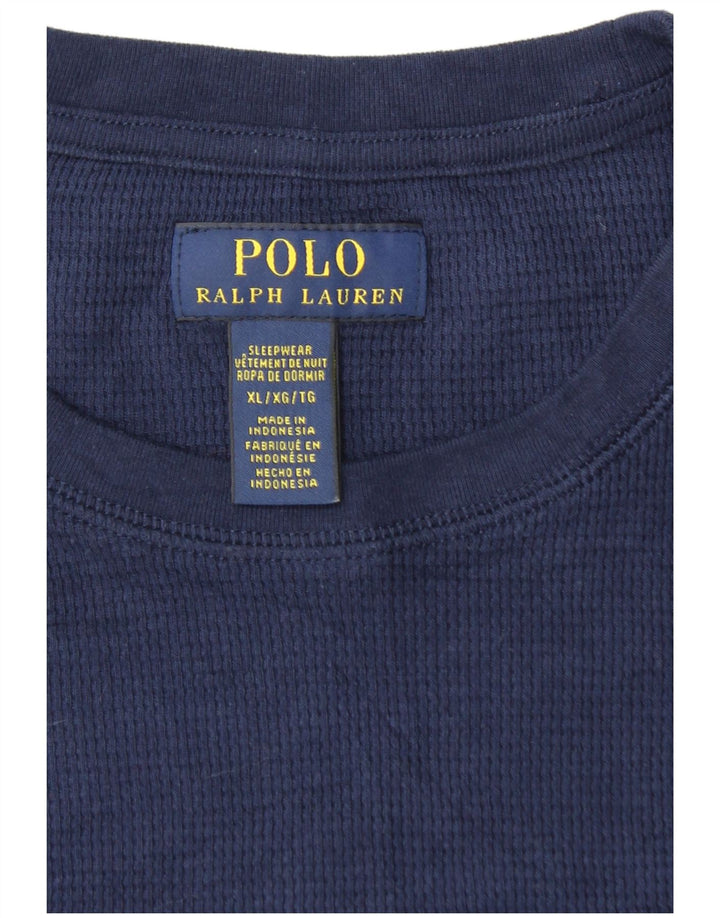 Ανδρικό μπλουζάκι POLO RALPH LAUREN Μακρυμάνικο XL Navy Blue Cotton