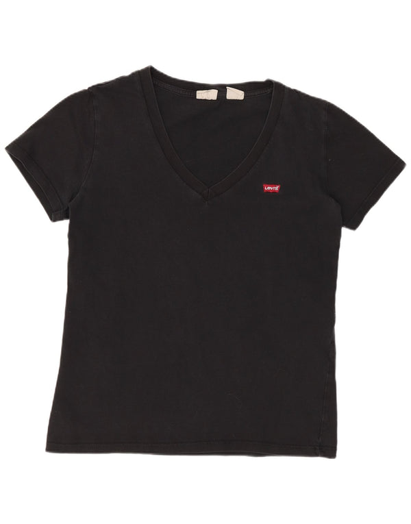 Γυναικείο T-Shirt Levi's Top UK 2 2XS Μαύρο βαμβακερό