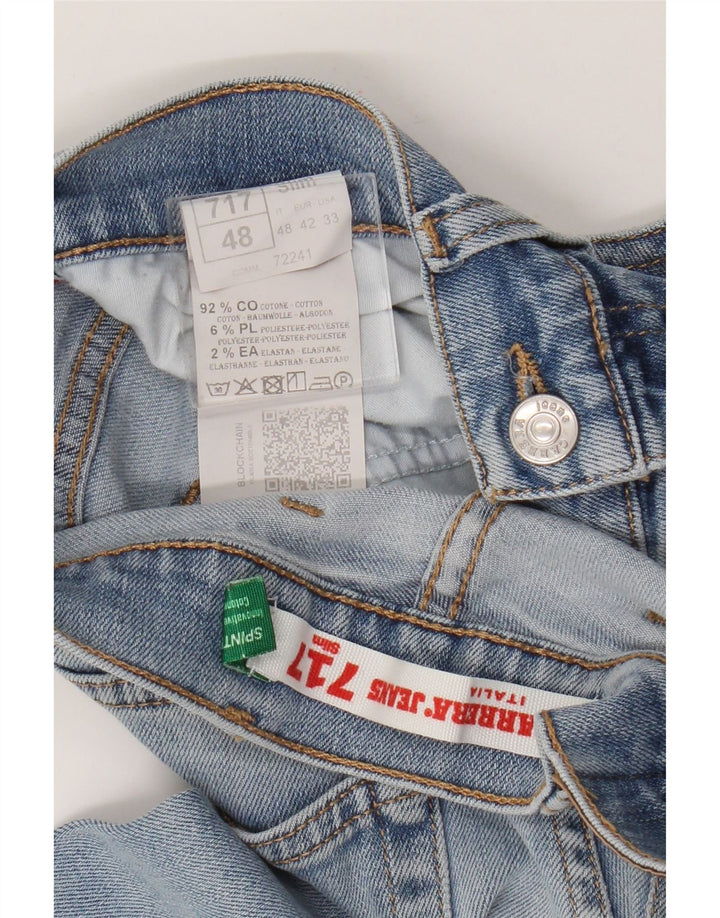 Carrera Womens 717 Distressed Slim Jeans W33 L31 Μπλε βαμβακερό