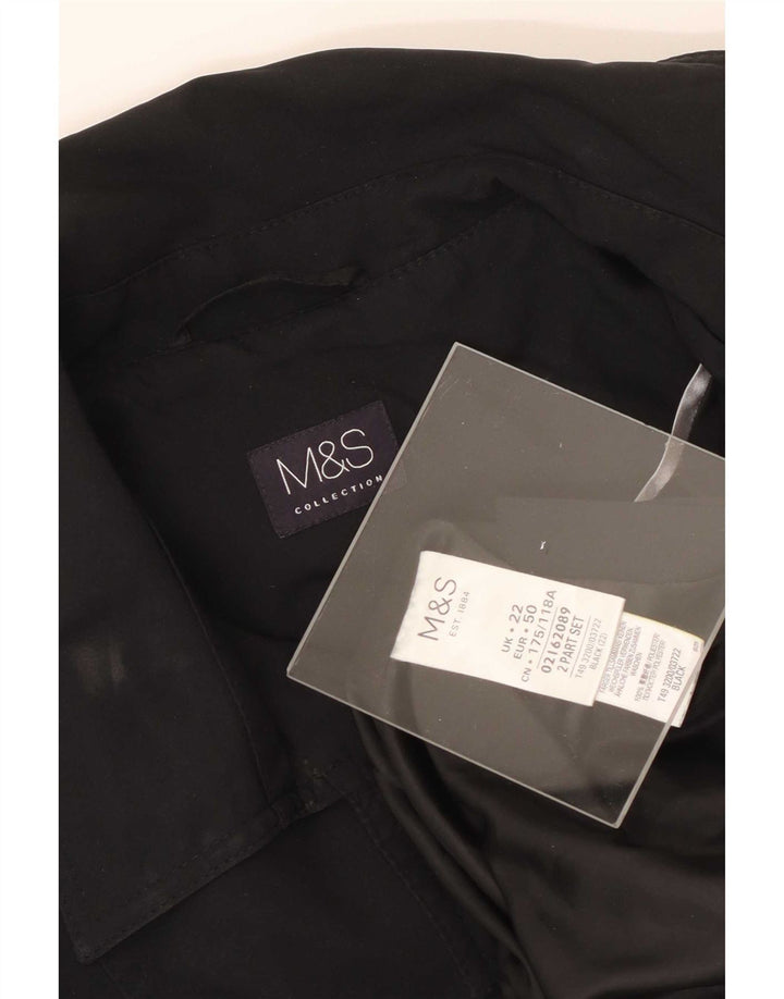 Zara Γυναικεία καμπαρντίνα UK 22 3XL Μαύρος Πολυεστέρας