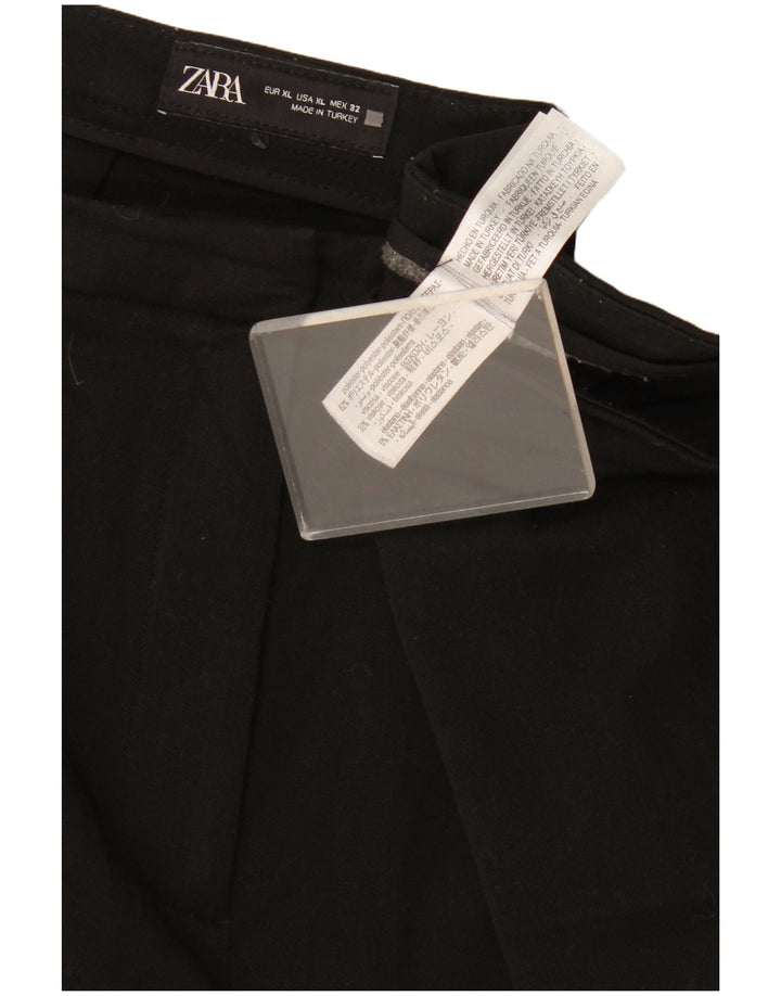 Zara Γυναικείο Bootcut Casual Παντελόνι XL W32 L33 Μαύρο πολυεστέρα