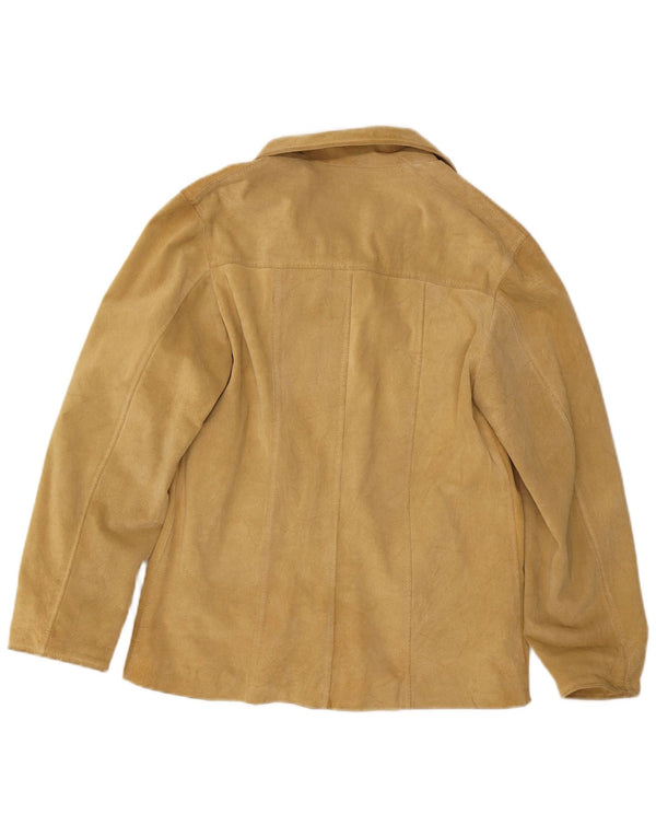 Vintage Γυναικείο Suede Jacket IT 46 Large Beige Leather