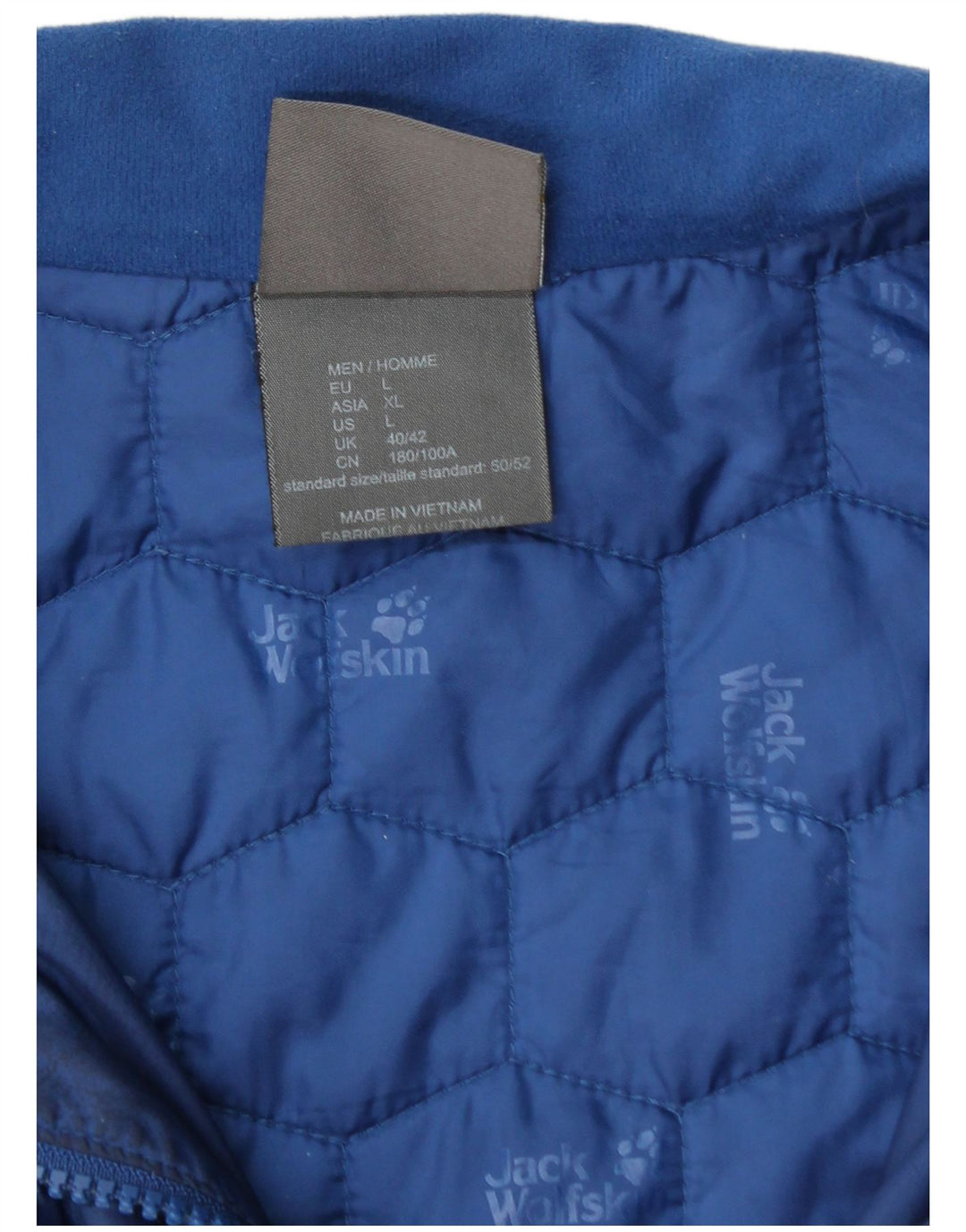 Ανδρικό καπιτονέ μπουφάν JACK WOLFSKIN UK 40/42 μεγάλο μπλε πολυεστέρας