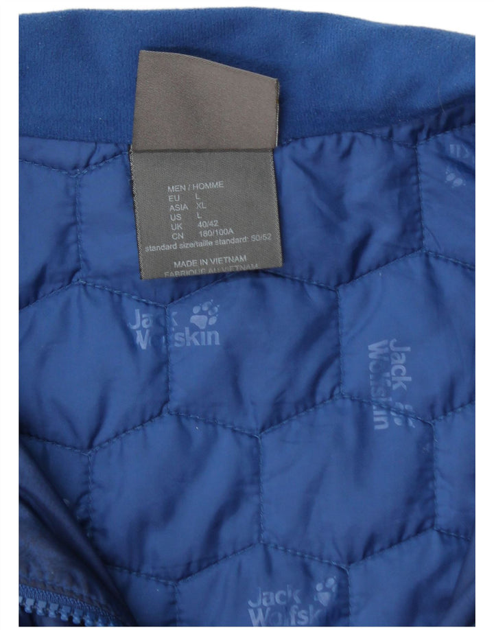 Ανδρικό καπιτονέ μπουφάν JACK WOLFSKIN UK 40/42 μεγάλο μπλε πολυεστέρας
