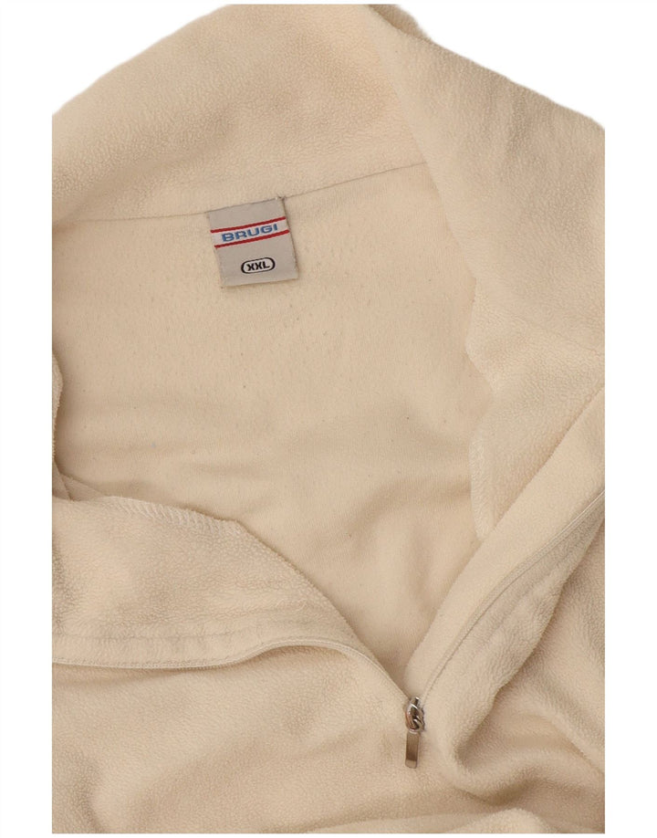 Brugi ανδρικό φερμουάρ Fleece Jumper 2XL Off White