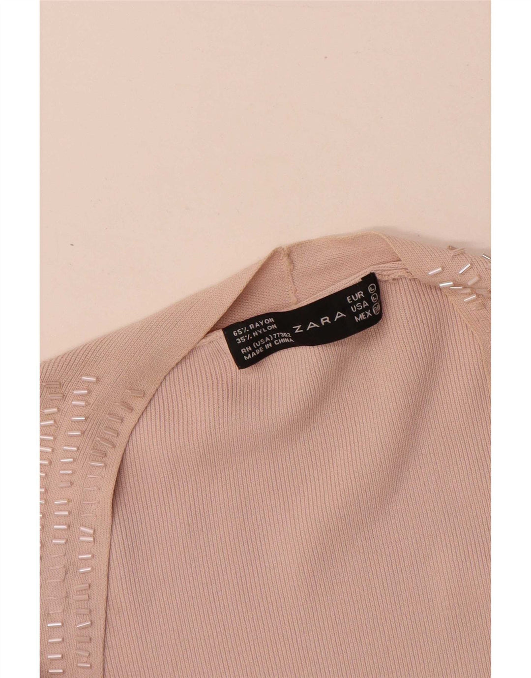 Zara Γυναικεία Μπλούζα Τοπ UK 14 Large Pink Rayon