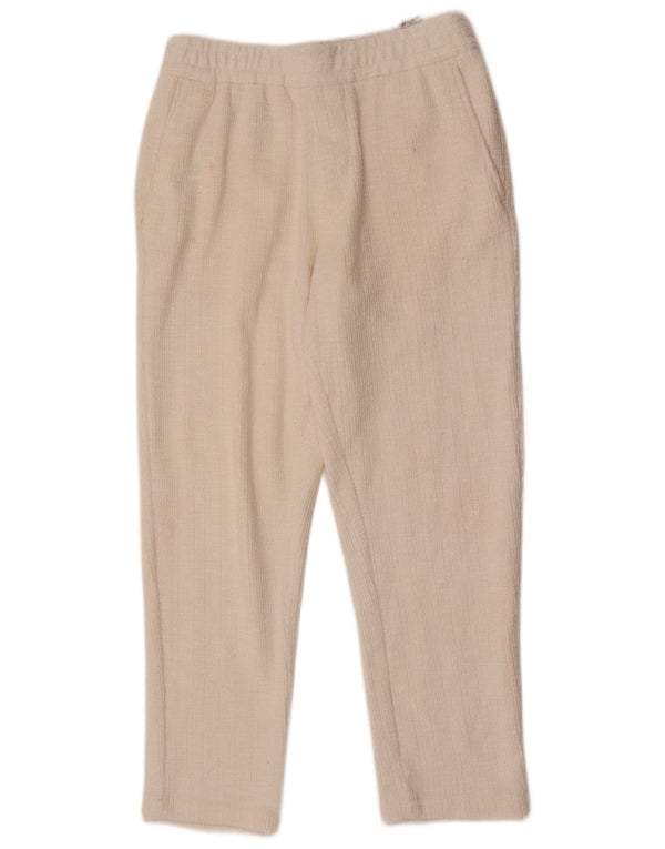 Zara Mens Slim Chino Trousers Small W30 L26 White Cotton