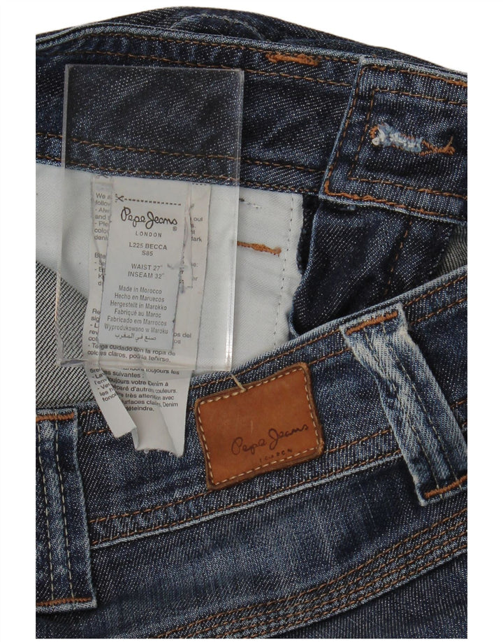 PEPE Jeans Γυναικείο Bootcut Jeans W27 L32 Μπλε βαμβακερό