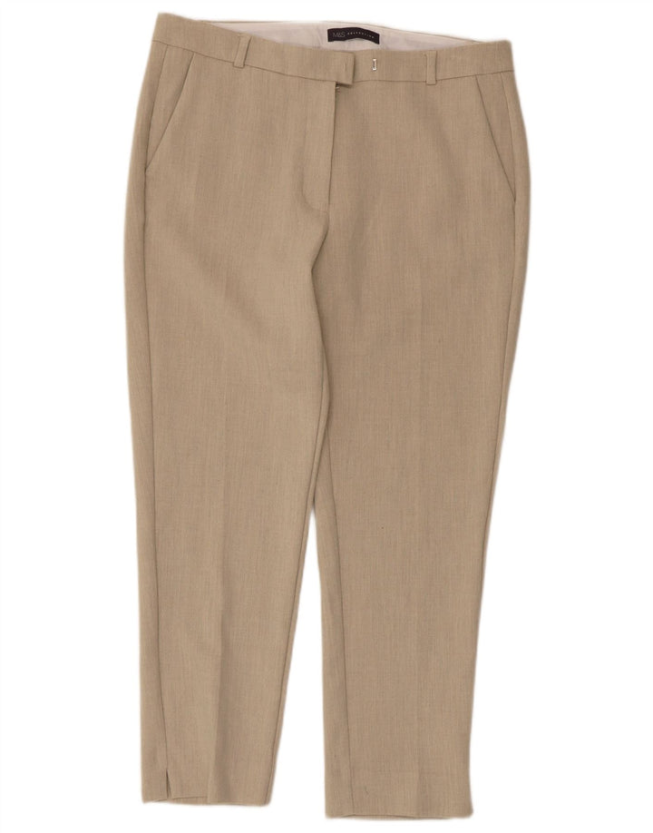 Marks & Spencer Γυναικείο Cropped Παντελόνι UK 12 Medium W32 L25 Beige