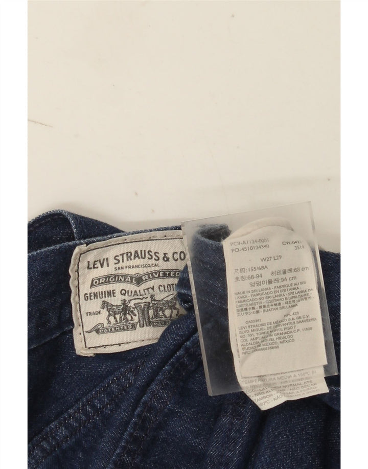 Γυναικείο τζιν Levi's Straight W27 L29 Navy Blue Cotton