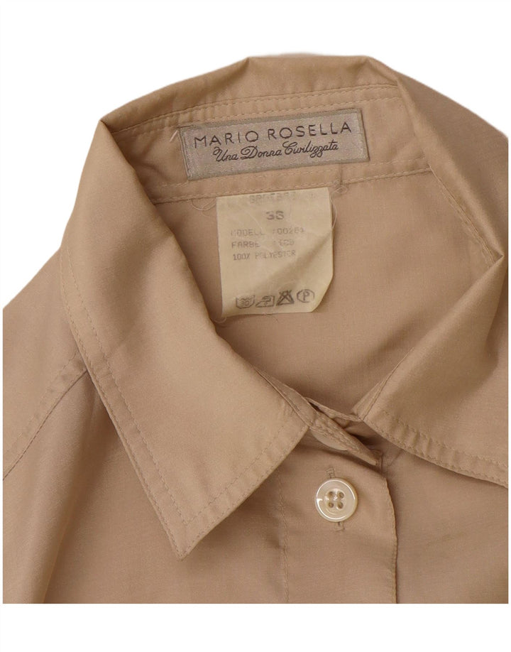 Mario Rosella Γυναικείο πουκάμισο Oversized Μπλούζα EU 36 Small Beige Polyester