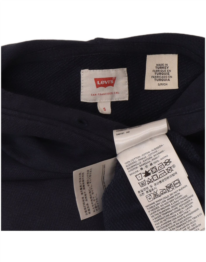 Ανδρικό γραφικό κουκούλα Levi's Small Navy Blue Cotton