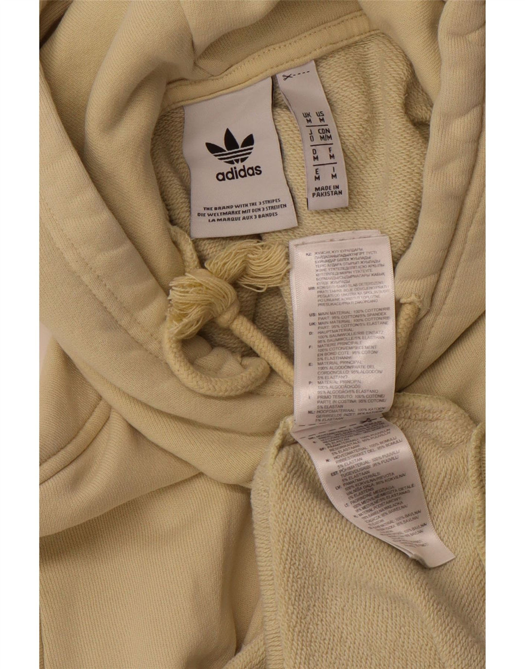 Ανδρικό γραφικό κουκούλα ADIDAS, μεσαίο κίτρινο βαμβακερό