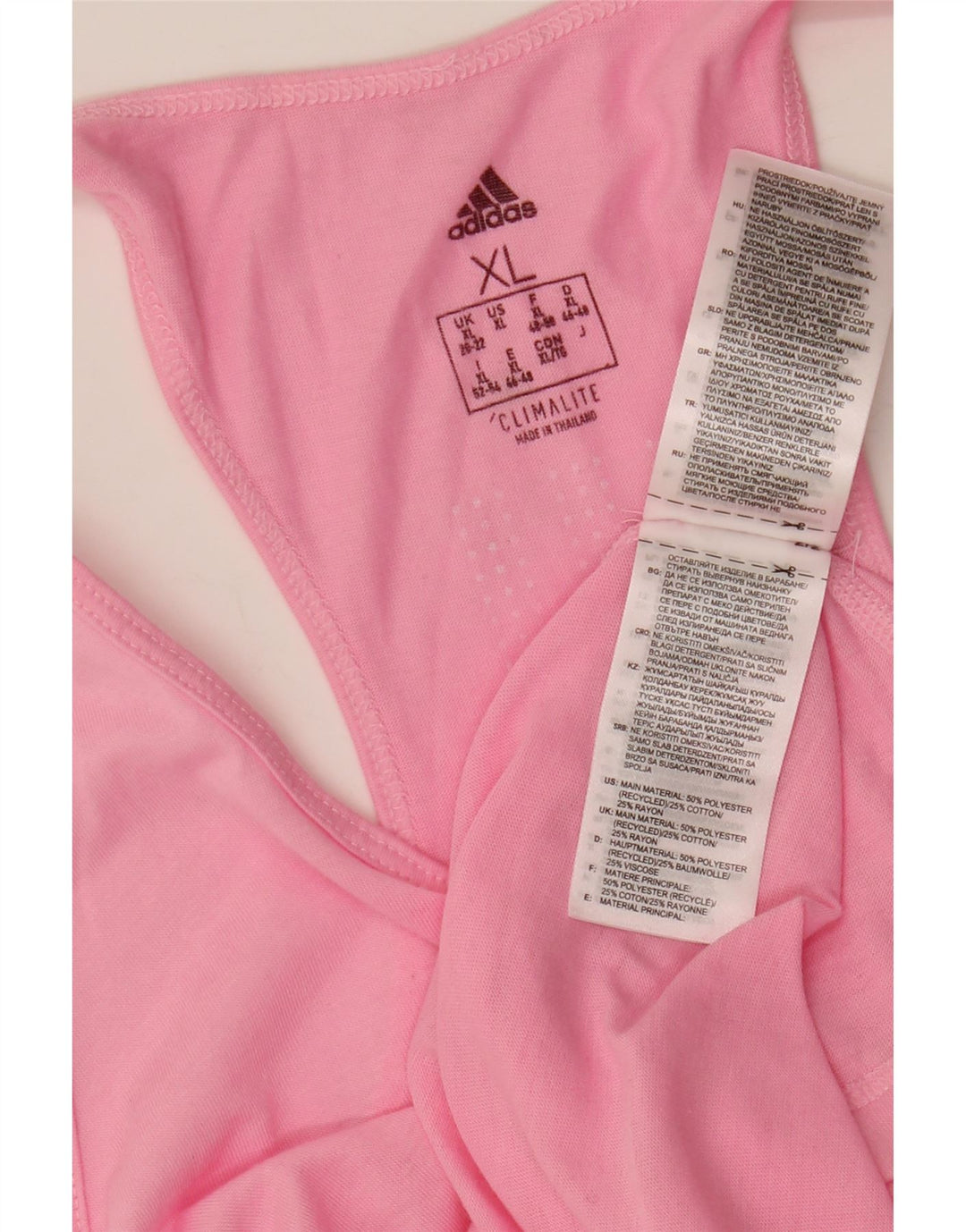 ADIDAS Γυναικείο γιλέκο Climalite Top UK 20/22 XL Pink Polyester