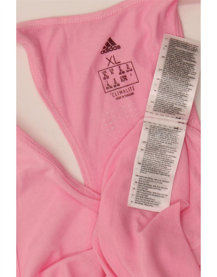 ADIDAS Γυναικείο γιλέκο Climalite Top UK 20/22 XL Pink Polyester
