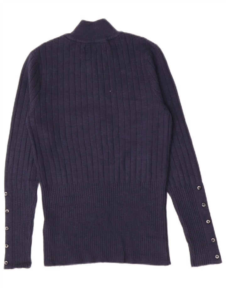 Marks & Spencer Γυναικείο πουλόβερ με λαιμό χελώνα UK 10 Small Navy Blue