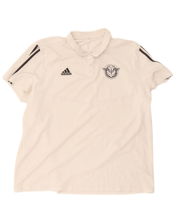 Ανδρικό μπλουζάκι Adidas ESV Penzberg με κανονική εφαρμογή 3XL λευκό βαμβακερό