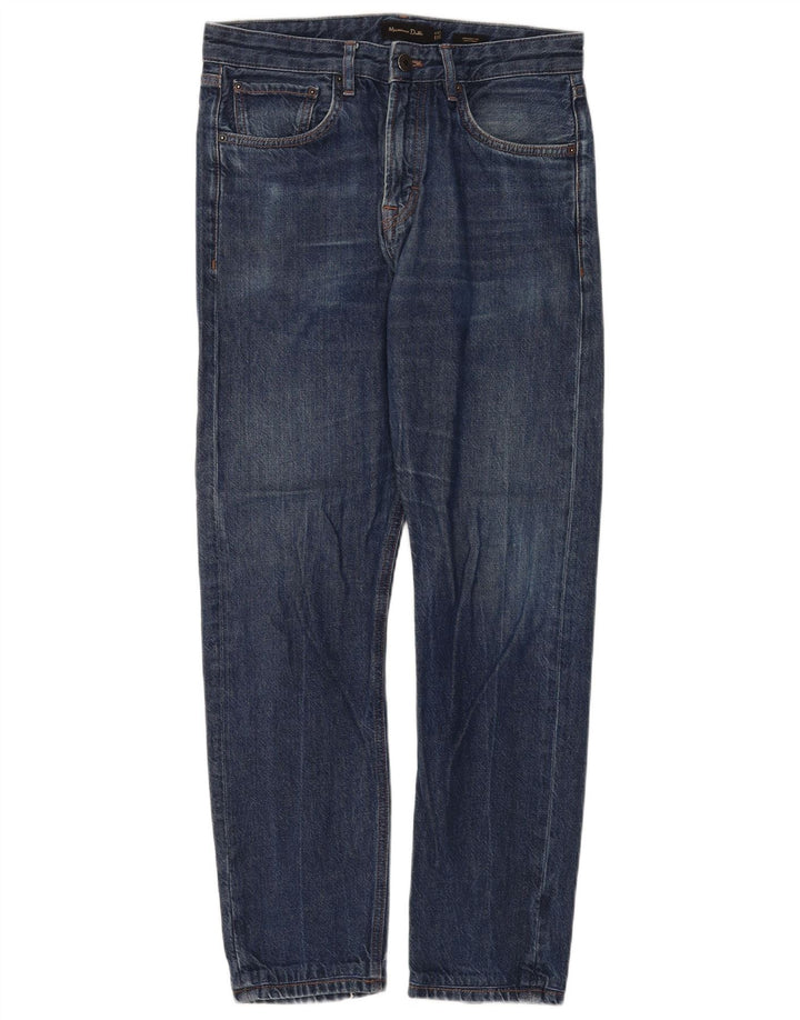 MASSIMO DUTTI Ανδρικό ίσιο τζιν EU 38 Small W30 L30 Μπλε βαμβακερό