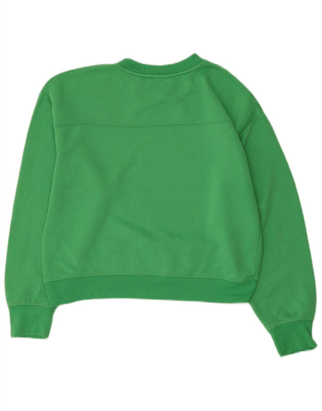 Zara Γυναικεία φούτερ Crop Jumper UK 14 Medium Green Polyester