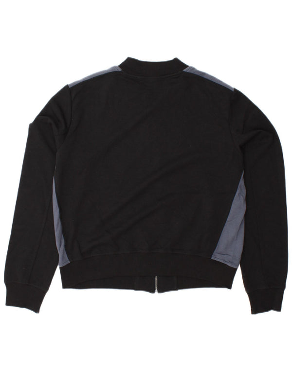 BENETTON Γυναικεία φόρμα Crop Top Jacket UK 16 Large Black Colourblock