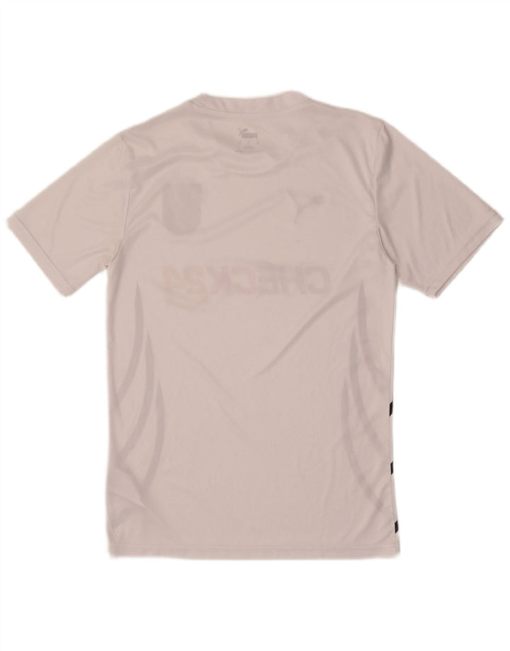 Ανδρικό γραφικό μπλουζάκι Puma Deutshland Top Small White Colorblock Πολυεστέρας