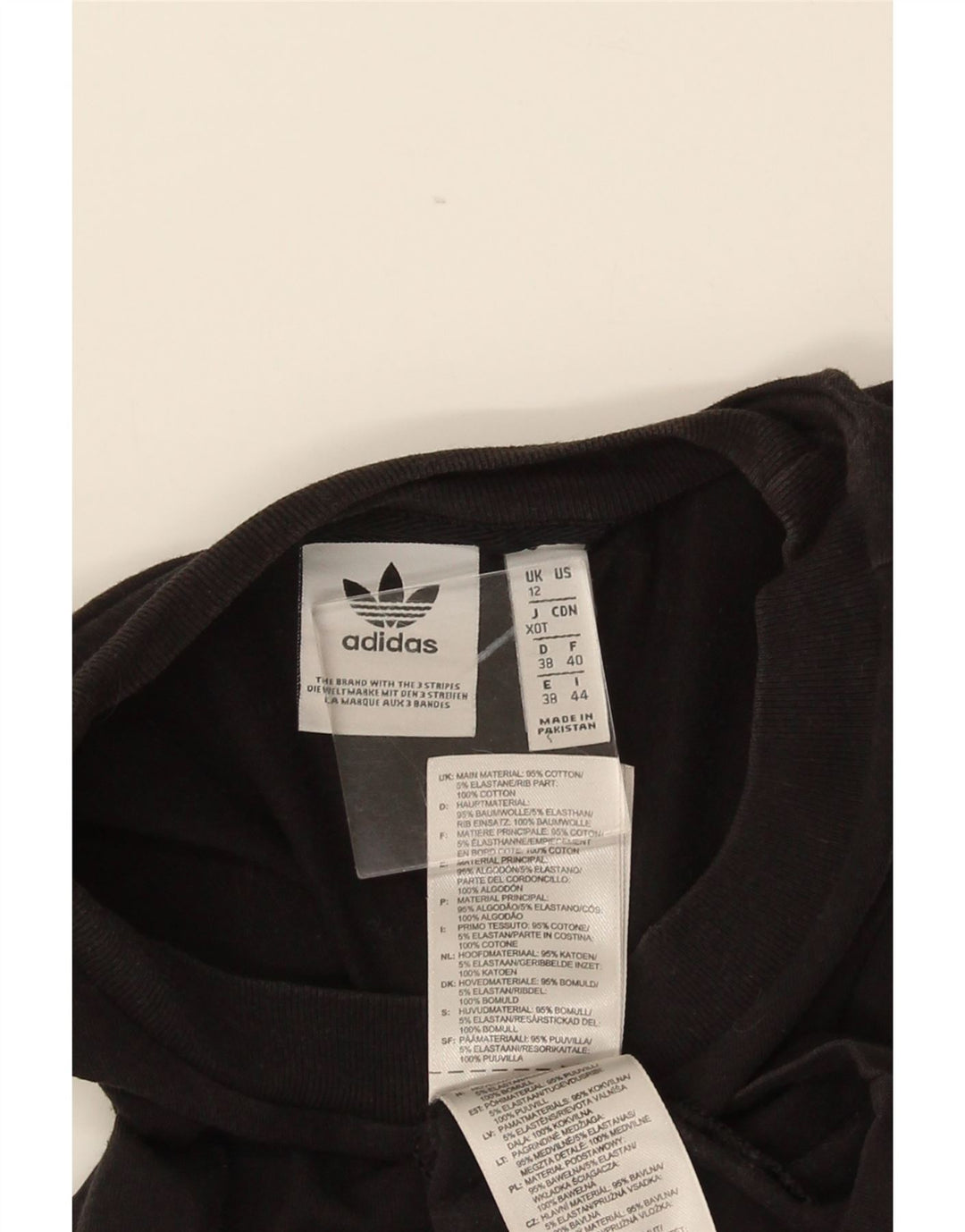 Γυναικείο γραφικό γιλέκο Adidas τοπ UK 12 μεσαίο μαύρο βαμβακερό