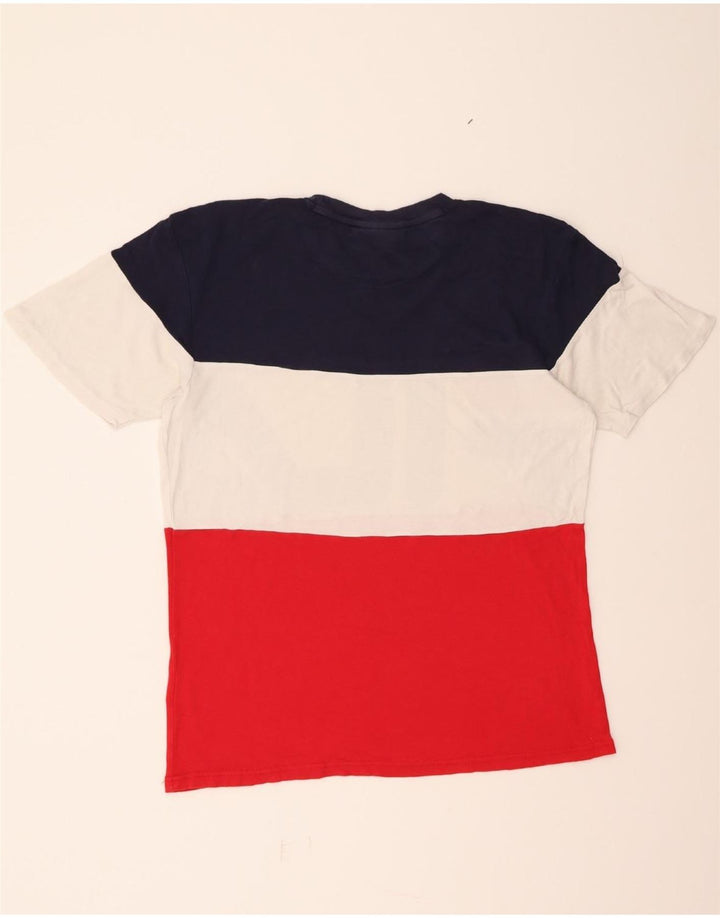 FILA Mens Graphic T-Shirt Top Medium Multicoloured Colourblock Cotton Vintage Fila and Second-Hand Fila from Messina Hembry 