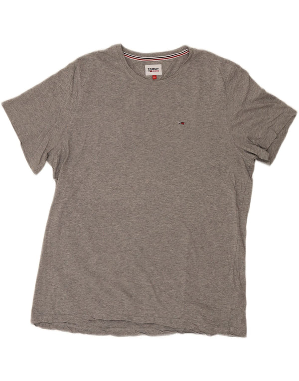 TOMMY HILFIGER Γυναικείο T-Shirt Top UK 20 2XL Γκρι βαμβακερό
