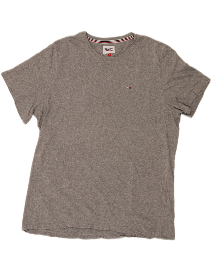 TOMMY HILFIGER Γυναικείο T-Shirt Top UK 20 2XL Γκρι βαμβακερό