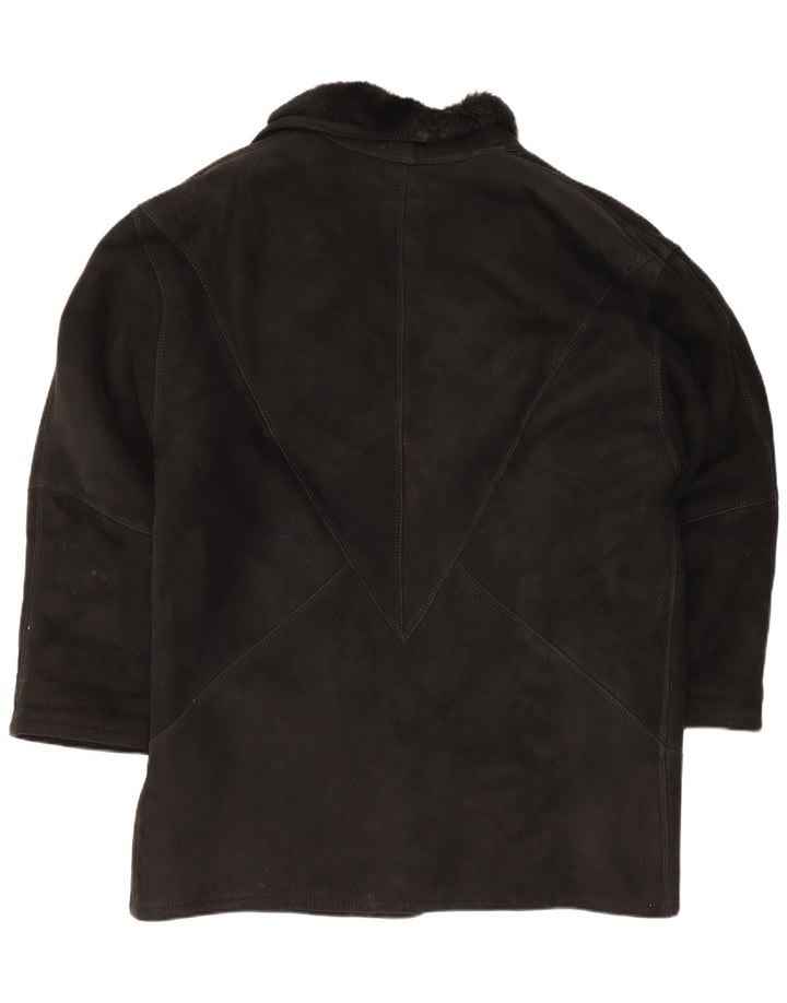 Vintage Γυναικείο Παλτό Shearling IT 46 Large Black Shearling