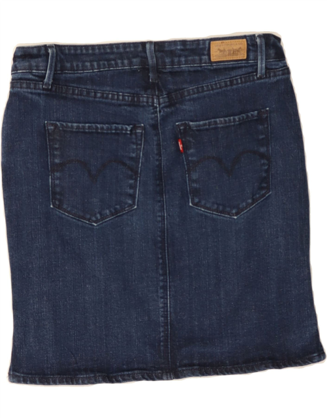 LEVI'S Womens Denim Skirt US 6 Medium W28  Navy Blue Cotton Vintage Levi's and Second-Hand Levi's from Messina Hembry 