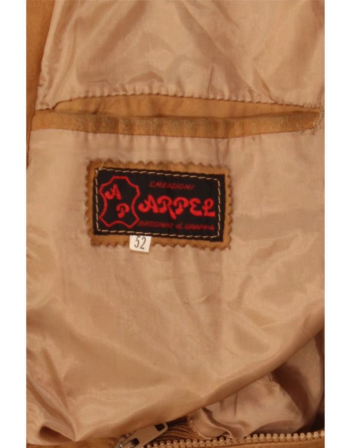 Arpel Ανδρικό Suede Bomber Jacket IT 52 XL Καφέ Δερμάτινο