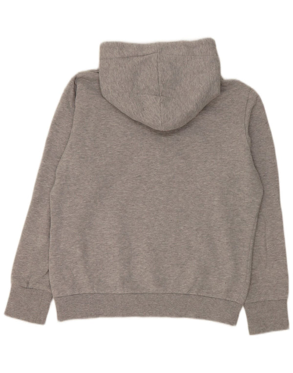 Superdry Γυναικείο Γραφικό Hoodie Jumper UK 12 Medium Grey Cotton