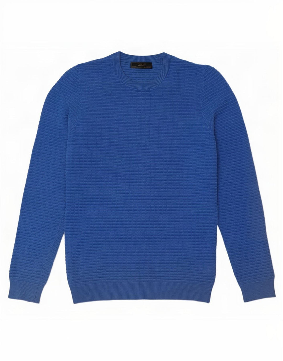 Ανδρικό πουλόβερ Zara Crew Neck Jumper Small Blue