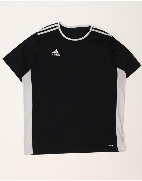 Ανδρικό T-Shirt Aeroready ADIDAS Top XL Μαύρο Colourblock Πολυεστέρας