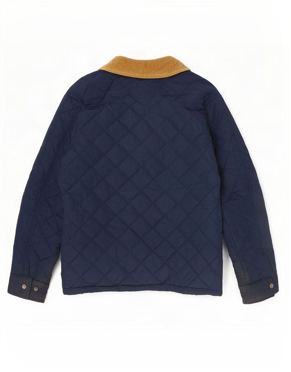 Ανδρικό καπιτονέ μπουφάν Crew Clothing UK 36 Small Navy Blue Polyester