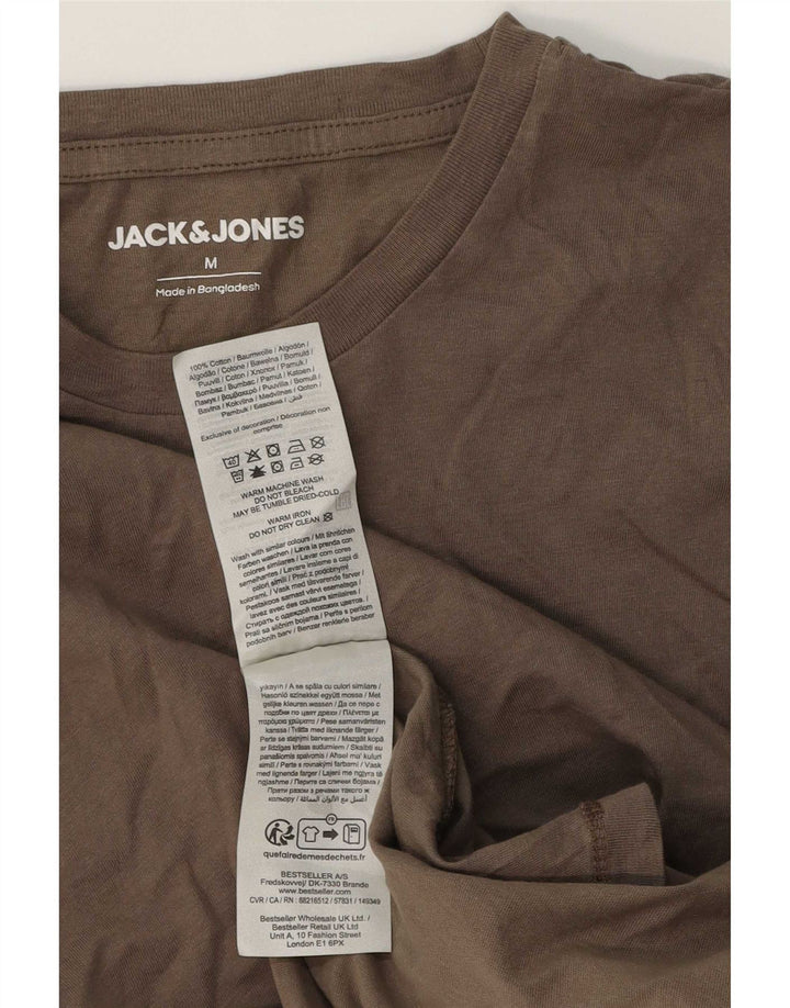 Jack & Jones Ανδρικό T-Shirt Τοπ μεσαίο καφέ βαμβακερό