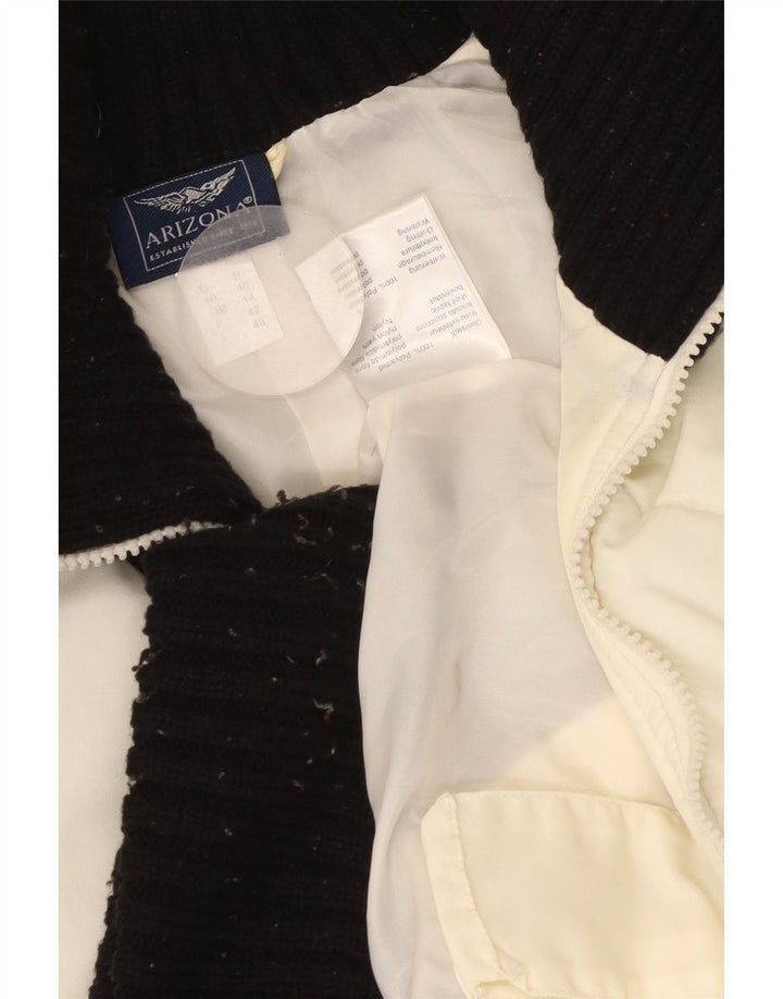 Γυναικείο μπουφάν ARIZONA UK 14 Large Off White Colorblock Πολυαμίδιο