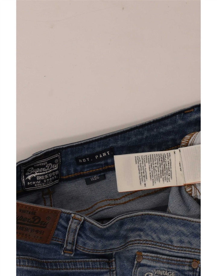 Superdry Γυναικείο Τζιν Hot Παντελόνι W26 Μικρό Μπλε Βαμβακερό