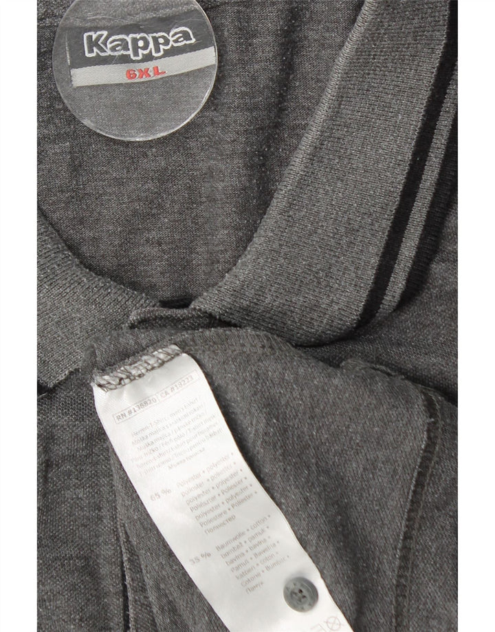 Ανδρικό μπλουζάκι πόλο KAPPA 6XL Γκρι Πολυεστέρας